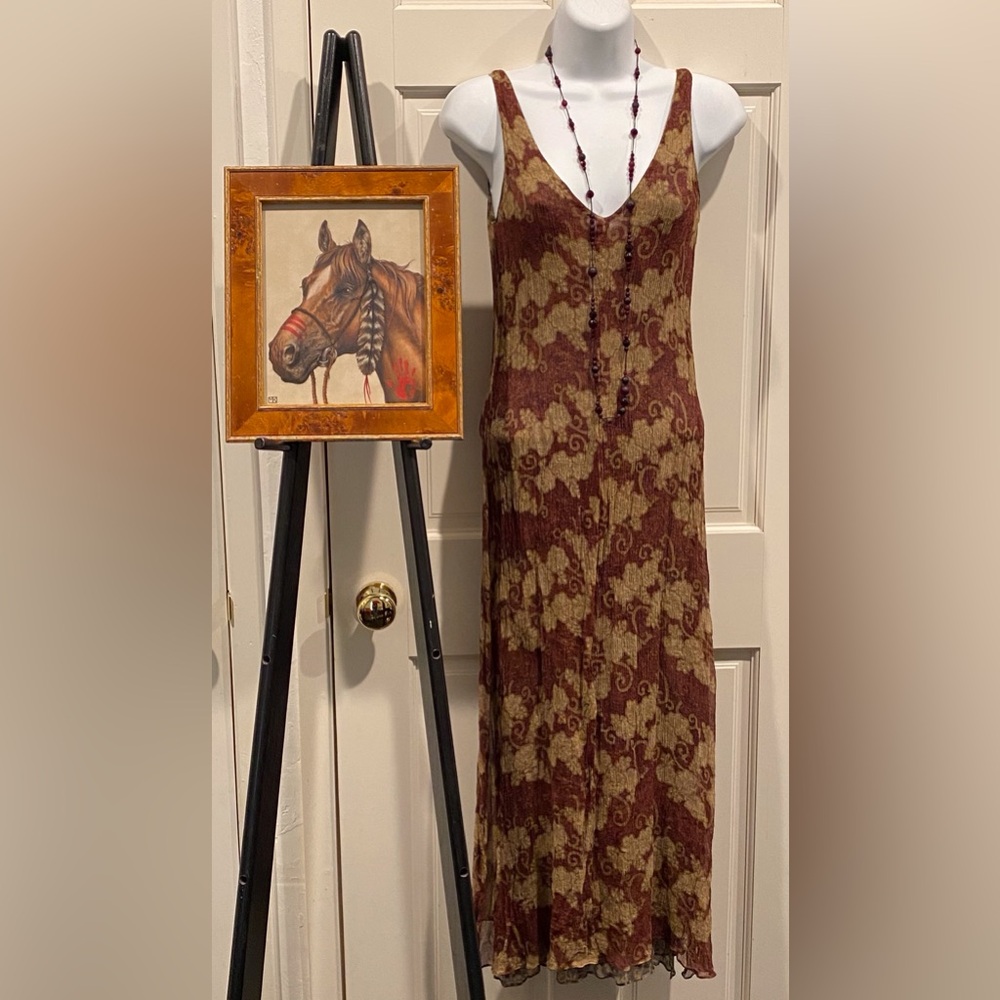 Two attached printed chiffon special maxi dresses